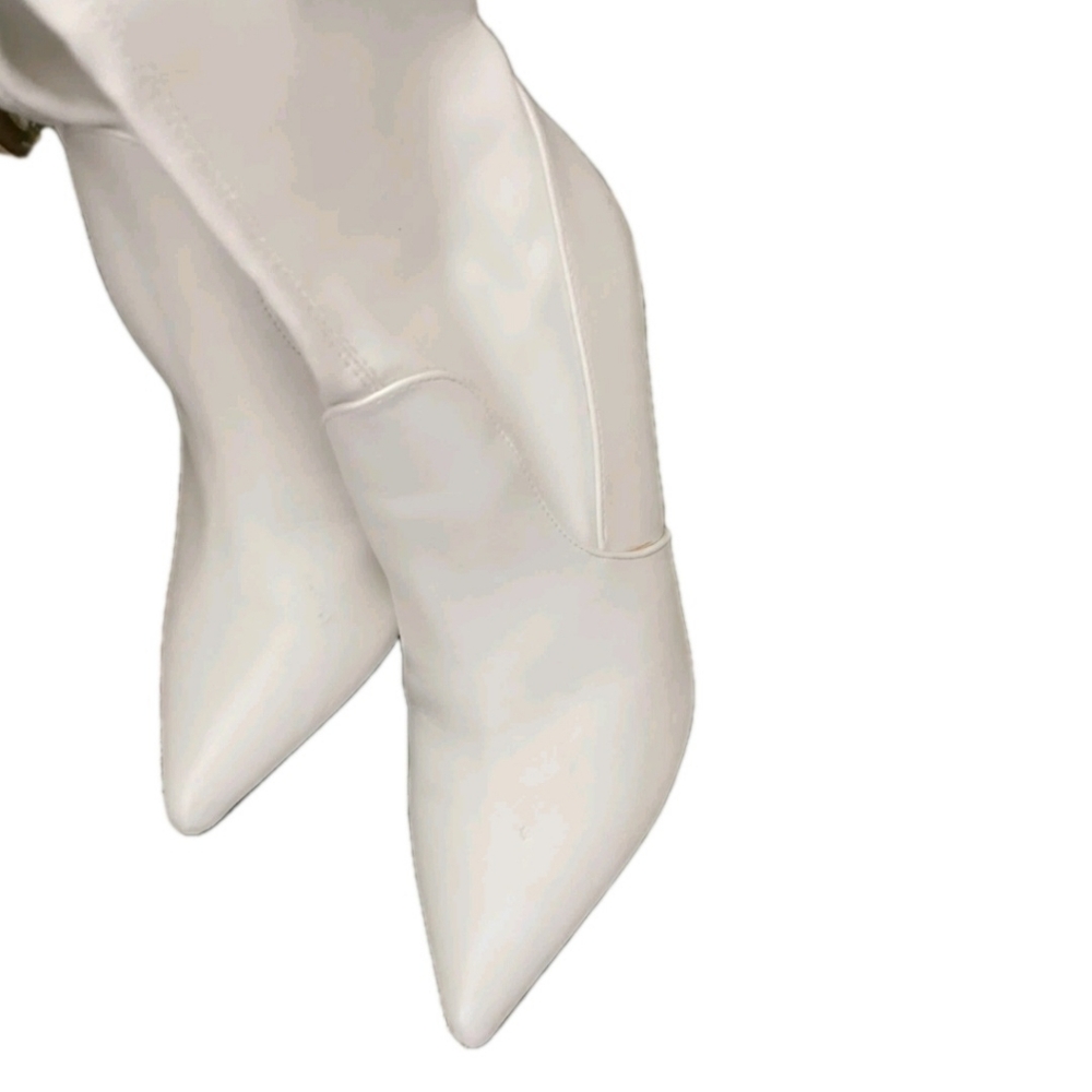 Shoe Dazzle White Stiletto Heeled Boots Women's Size 10 (NIB) - Picture 3 of 9
